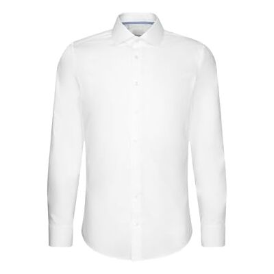 Seidensticker Herren Mens Slim Patch Longsleeve Cotton Hemd, Weiß(665477), 42 EU Seidensticker Herren Mens Slim Patch Longsleeve Cotton Hemd, Weiß(665477), 42 EU