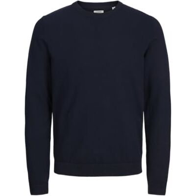 JJ REBEL Herren Jrebcallum Knit Crew Neck Noos Strickpullover, Navy Blazer, M EU JJ REBEL Herren Jrebcallum Knit Crew Neck Noos Strickpullover, Navy Blazer, M EU