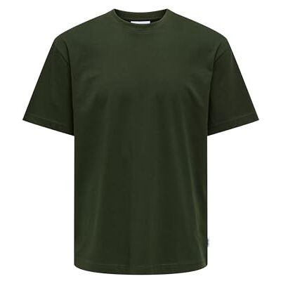 Only & Sons Herren Rundhals T-Shirt ONSFRED Relaxed Fit S-XXL Schwarz Weiss, Größe:XXL, Farbe:Rosin 22022532 Only & Sons Herren Rundhals T-Shirt ONSFRED Relaxed Fit S-XXL Schwarz Weiss, Größe:XXL, Farbe:Rosin 22022532
