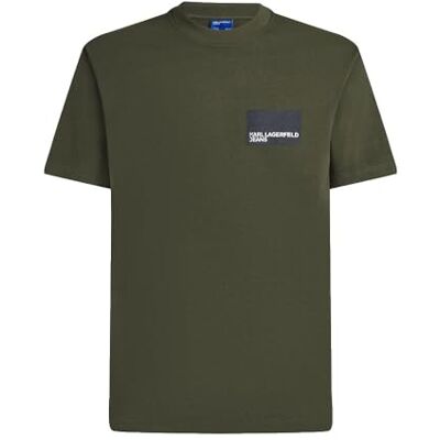 KARL LAGERFELD JEANS Regular Short Sleeves Box Logo Tee, Forest Night, XS KARL LAGERFELD JEANS Regular Short Sleeves Box Logo Tee, Forest Night, XS