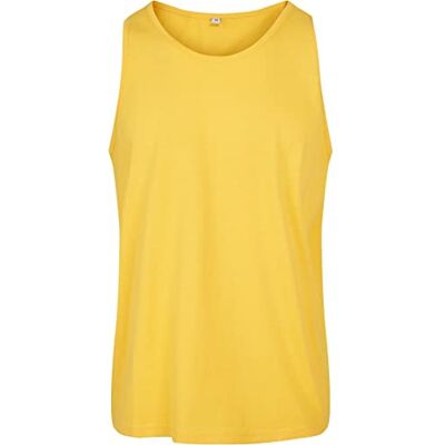 Build Your Brand Herren Basic Tank Top – Sportliches ärmelloses T-Shirt aus Baumwolle mit Rundhals für Training Gym Fitness Sommer und Casual Streetwear,Taxi Yellow,5XL Build Your Brand Herren Basic Tank Top – Sportliches ärmelloses T-Shirt aus Baumwolle mit Rundhals für Training Gym Fitness Sommer und Casual Streetwear,Taxi Yellow,5XL