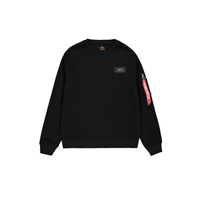 Alpha Herren Back Print Sweatshirt, Black, L Alpha Herren Back Print Sweatshirt, Black, L