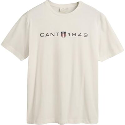 GANT Herren Printed Graphic Ss T-Shirt T-Shirt, Eggshell, XL GANT Herren Printed Graphic Ss T-Shirt T-Shirt, Eggshell, XL