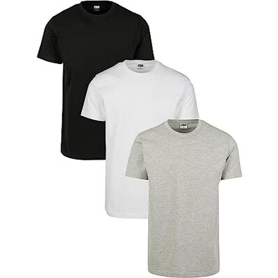 Urban Classics Herren Basic Tee 3-Pack Dreierpack T-Shirt, Mehrfarbig (Black/White/Grey 01563), XXX-Large (Herstellergröße: 3XL) (3er Pack) Urban Classics Herren Basic Tee 3-Pack Dreierpack T-Shirt, Mehrfarbig (Black/White/Grey 01563), XXX-Large (Herstellergröße: 3XL) (3er Pack)