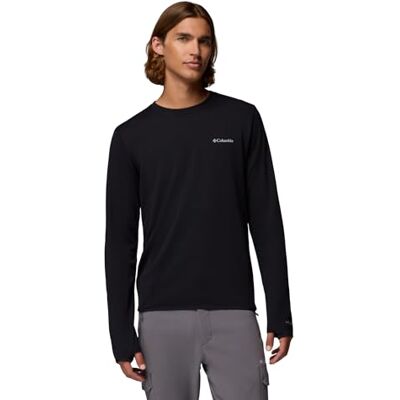 Columbia Tech Trail Utility Warm Long Sleeve Crew Technisches Langarm-T-Shirt für Herren, Schwarz, Größe S Columbia Tech Trail Utility Warm Long Sleeve Crew Technisches Langarm-T-Shirt für Herren, Schwarz, Größe S