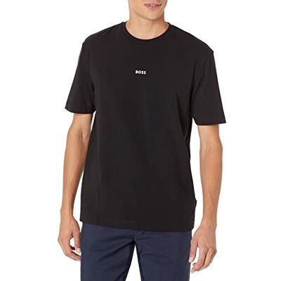 Boss Herren Logo in der Mitte, Normale Passform T-Shirt, Basic Black, 3X-Groß Boss Herren Logo in der Mitte, Normale Passform T-Shirt, Basic Black, 3X-Groß