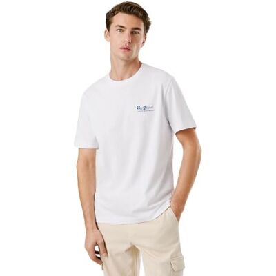 Pepe Jeans Herren Milon Tee T-Shirt, Weiß (Weiß), S Pepe Jeans Herren Milon Tee T-Shirt, Weiß (Weiß), S