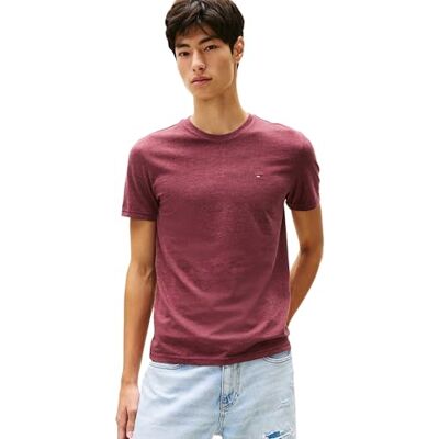 Tommy Jeans Herren T-Shirt Kurzarm Tee Rundhalsausschnitt, Rot (Red Wine Htr), 4XL Tommy Jeans Herren T-Shirt Kurzarm Tee Rundhalsausschnitt, Rot (Red Wine Htr), 4XL
