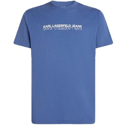 KARL LAGERFELD JEANS , Men's, Slim Short Sleeve Reflection Tee, Slim Fit, Washed Federal Blue, XS KARL LAGERFELD JEANS , Men's, Slim Short Sleeve Reflection Tee, Slim Fit, Washed Federal Blue, XS