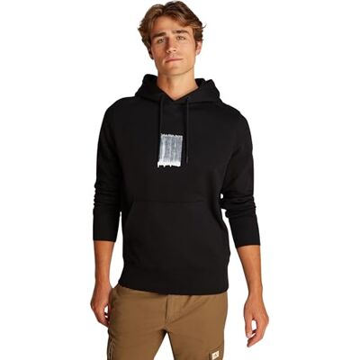 Calvin Herren Hoodie Brush Stroke Graphic aus Baumwolle, Schwarz (Ck Black), XXL Calvin Herren Hoodie Brush Stroke Graphic aus Baumwolle, Schwarz (Ck Black), XXL