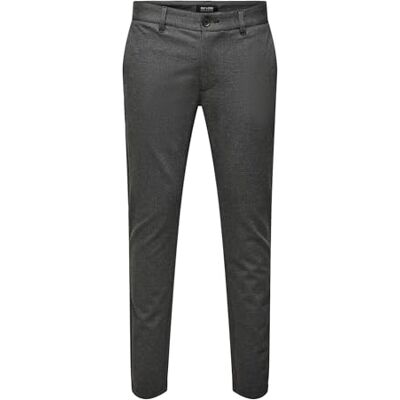 Only & Sons Herren Chino Hose ONSMARK 2911 Slim Fit Schwarz W28-W38 Stretch, Größe:29W / 30L, Farbe:Black 22022911 Only & Sons Herren Chino Hose ONSMARK 2911 Slim Fit Schwarz W28-W38 Stretch, Größe:29W / 30L, Farbe:Black 22022911