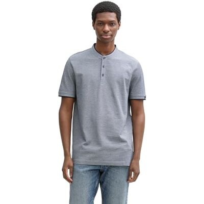 TOM TAILOR Denim Herren Piqué Poloshirt mit Stehkragen TOM TAILOR Denim Herren Piqué Poloshirt mit Stehkragen