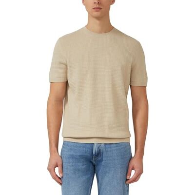 s.Oliver Gestricktes T-Shirt aus Baumwoll-Leinen-Mix s.Oliver Gestricktes T-Shirt aus Baumwoll-Leinen-Mix