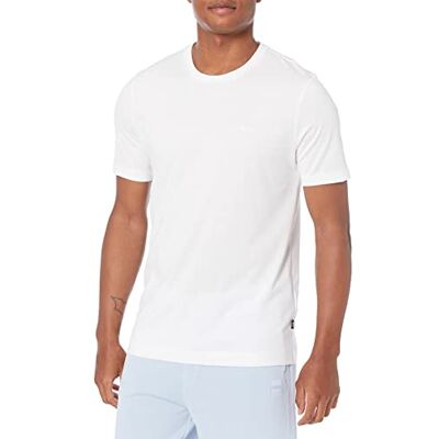 Boss Herren Kleinem Logo aus Baumwolle mit Rundhalsausschnitt T-Shirt, Basic White, Mittel Boss Herren Kleinem Logo aus Baumwolle mit Rundhalsausschnitt T-Shirt, Basic White, Mittel
