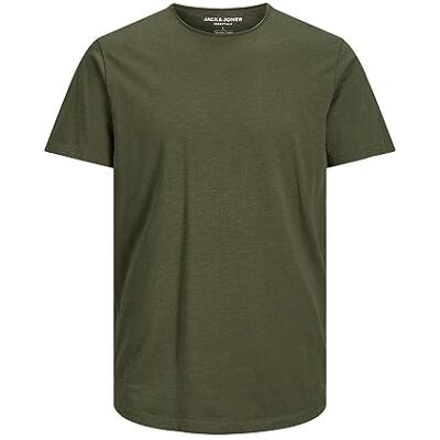 JACK & JONES JACK&JONES Basic T-Shirt Rundhals Kurzarm Jersey Baumwolle Shirt Regular Fit JJEBASHER, Grün (Forest Night/Reg),L JACK & JONES JACK&JONES Basic T-Shirt Rundhals Kurzarm Jersey Baumwolle Shirt Regular Fit JJEBASHER, Grün (Forest Night/Reg),L