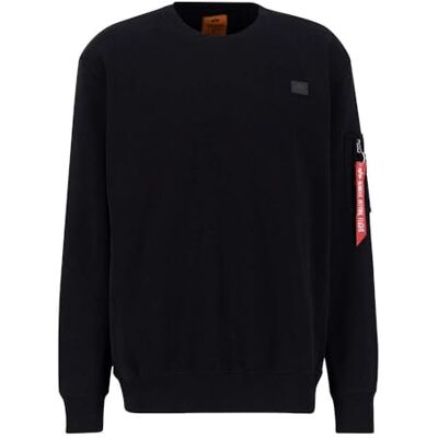 Alpha X-Fit Label Sweater Sweatshirt für Herren Black Alpha X-Fit Label Sweater Sweatshirt für Herren Black