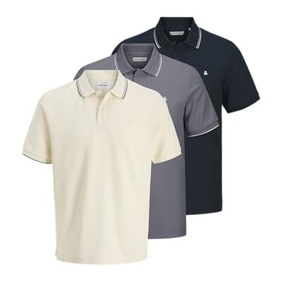 JACK & JONES Jjeaustin Polo Ss 3Pk Mp JACK & JONES Jjeaustin Polo Ss 3Pk Mp