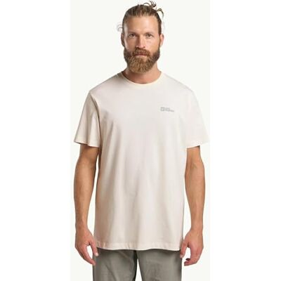 Jack Wolfskin Herren Essential M T-Shirt, Cotton White, L EU Jack Wolfskin Herren Essential M T-Shirt, Cotton White, L EU