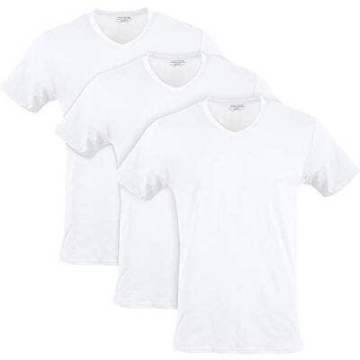 Gildan Herren Baumwoll-Stretch-t-Shirts, Multipack Unterwäsche, Artic White (V-Ausschnitt, 3er-Pack), L Gildan Herren Baumwoll-Stretch-t-Shirts, Multipack Unterwäsche, Artic White (V-Ausschnitt, 3er-Pack), L