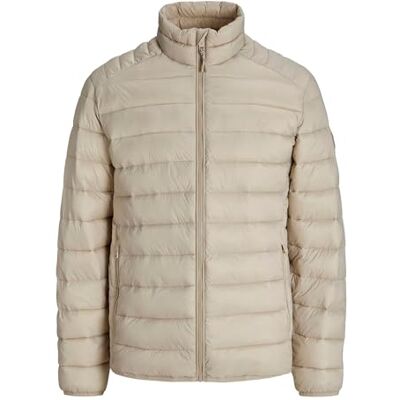 JACK & JONES Herren Jjebradley Light Puffer Collar Noos, Crockery, m JACK & JONES Herren Jjebradley Light Puffer Collar Noos, Crockery, m