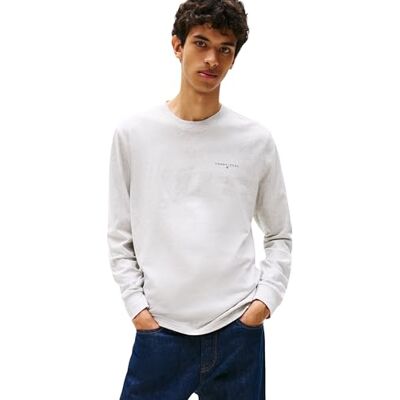 Tommy Jeans Herren TJM Slim Chest Linear Tee EXT Dm0dm21594 L/S T-Shirt, Grey (Lt Grey Htr), XL EU Tommy Jeans Herren TJM Slim Chest Linear Tee EXT Dm0dm21594 L/S T-Shirt, Grey (Lt Grey Htr), XL EU