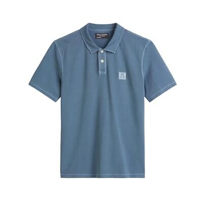Marc O' Polo Herren Kurzarm-Poloshirt aus Bio-Baumwolle Regular Fit, Blau (Storm), M Marc O' Polo Herren Kurzarm-Poloshirt aus Bio-Baumwolle Regular Fit, Blau (Storm), M