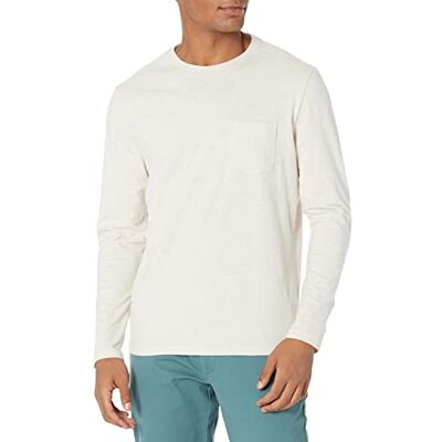 Amazon Essentials Herren Langärmeliges T-Shirt, Schmale Passform, Haferbeige Meliert, XS Amazon Essentials Herren Langärmeliges T-Shirt, Schmale Passform, Haferbeige Meliert, XS