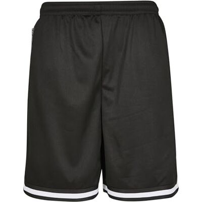 Urban Classics Herren Premium Stripes Mesh Shorts Black, S Urban Classics Herren Premium Stripes Mesh Shorts Black, S