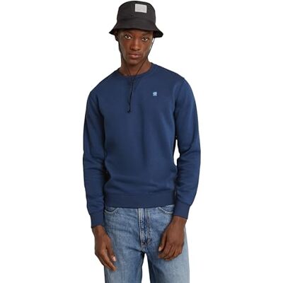 G-STAR Herren Premium Core Sweatshirt, Blau (dk sea Blue D16917-C235-1023), XS G-STAR Herren Premium Core Sweatshirt, Blau (dk sea Blue D16917-C235-1023), XS