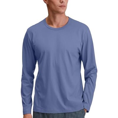 CALIDA Remix Basic Sleep Langarmshirt Herren Coastal Fjord 50 CALIDA Remix Basic Sleep Langarmshirt Herren Coastal Fjord 50