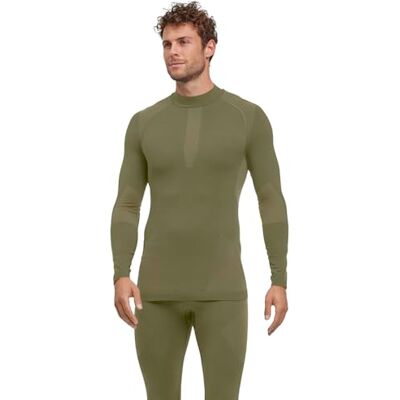 FALKE Herren Baselayer-Shirt Warm Turtleneck M L/S SH Funktionsmaterial schnelltrocknend 1 Stück, Grün (Herb 7754) neu umweltfreundlich, XXL FALKE Herren Baselayer-Shirt Warm Turtleneck M L/S SH Funktionsmaterial schnelltrocknend 1 Stück, Grün (Herb 7754) neu umweltfreundlich, XXL