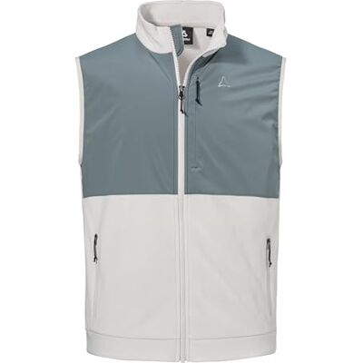 Schöffel Herren Fleece Vt Style Ash MEN, Weste aus schnell trocknendem Micro Fleece, Outdoor Weste mit mehreren Taschen, stone grey, 48 Schöffel Herren Fleece Vt Style Ash MEN, Weste aus schnell trocknendem Micro Fleece, Outdoor Weste mit mehreren Taschen, stone grey, 48