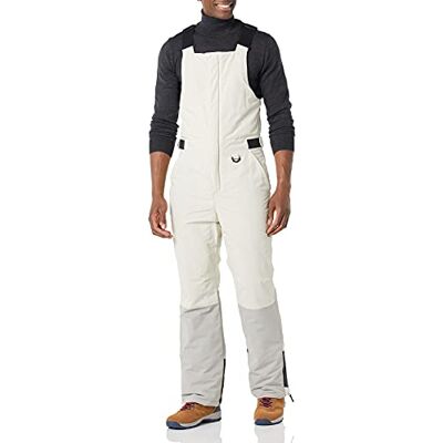 Amazon Essentials Herren Wasserabweisender isolierter Schneelatzoverall, Elfenbein Grau Farbblock, XS Amazon Essentials Herren Wasserabweisender isolierter Schneelatzoverall, Elfenbein Grau Farbblock, XS