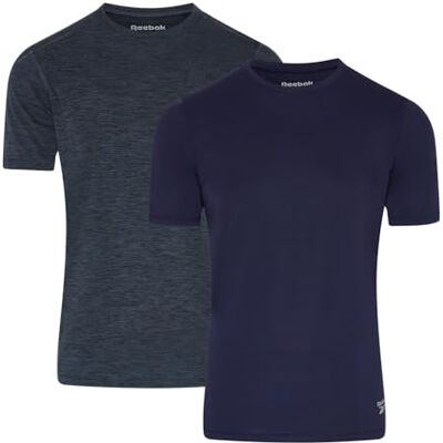 Reebok Clancy Performance Herren-T-Shirts, 2er-Pack, tailliertes Herren-T-Shirt, Multipack, feuchtigkeitsableitend und leicht, XL Reebok Clancy Performance Herren-T-Shirts, 2er-Pack, tailliertes Herren-T-Shirt, Multipack, feuchtigkeitsableitend und leicht, XL