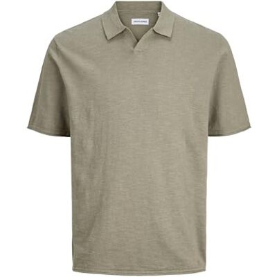JACK & JONES Jjkane Slub Knit Split Neck Polo Pls Plus Size JACK & JONES Jjkane Slub Knit Split Neck Polo Pls Plus Size