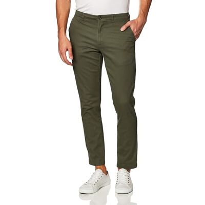 Amazon Essentials Herren Lässige Slim-Fit-Ganztags-Stretch-Chinohose, Olivgrün, 35W / 28L Amazon Essentials Herren Lässige Slim-Fit-Ganztags-Stretch-Chinohose, Olivgrün, 35W / 28L