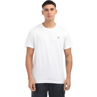 Calvin Herren 2er Pack T-Shirts Kurzarm Monologo aus Baumwolle, Weiß (Bright White/Bright White), XXXL Calvin Herren 2er Pack T-Shirts Kurzarm Monologo aus Baumwolle, Weiß (Bright White/Bright White), XXXL