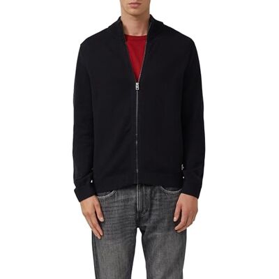 s.Oliver Baumwoll-Strickjacke mit Stehkragen und Logo-Patch s.Oliver Baumwoll-Strickjacke mit Stehkragen und Logo-Patch