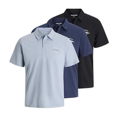 JACK & JONES Jjbrandon Polo Ss 3Pk Mp JACK & JONES Jjbrandon Polo Ss 3Pk Mp
