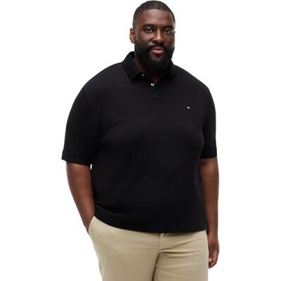 Tommy Hilfiger Herren Poloshirt Kurzarm 1985 Regular Fit, Schwarz (Black), 5XL Tommy Hilfiger Herren Poloshirt Kurzarm 1985 Regular Fit, Schwarz (Black), 5XL
