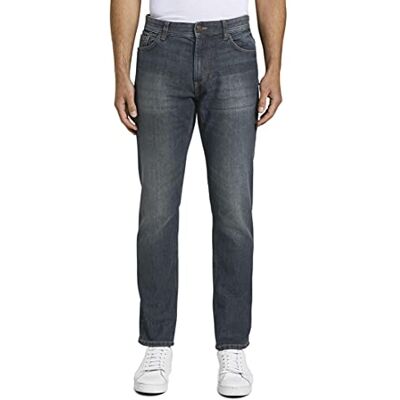 TOM TAILOR Herren Marvin Straight Jeans, 10281 Mid Stone Wash Denim, 32/36 TOM TAILOR Herren Marvin Straight Jeans, 10281 Mid Stone Wash Denim, 32/36