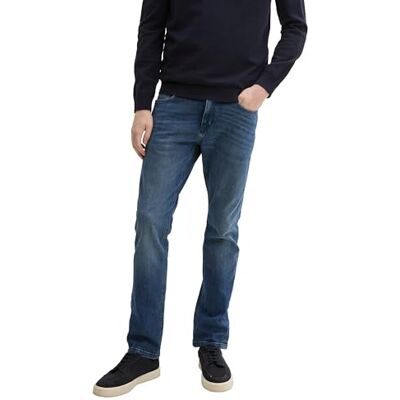 TOM TAILOR Marvin Straight Jeans, Blue Rinse Denim, 33/36 TOM TAILOR Marvin Straight Jeans, Blue Rinse Denim, 33/36