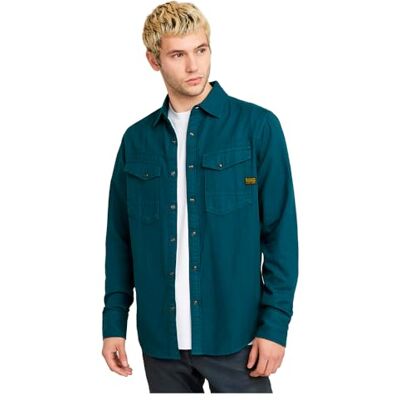 G-STAR Herren Dakota Slim Hemd, Blau (Nitro gd D25223-D454-D150), M G-STAR Herren Dakota Slim Hemd, Blau (Nitro gd D25223-D454-D150), M