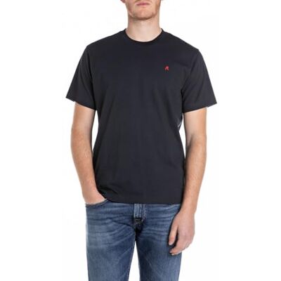 Replay Herren T-Shirt Kurzarm Rundhalsausschnitt, Dark Navy 970 (Blau), XXXL Replay Herren T-Shirt Kurzarm Rundhalsausschnitt, Dark Navy 970 (Blau), XXXL