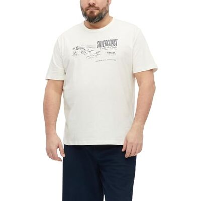 s.Oliver Herren T-Shirt – Big Size Fit, Flammgarn, Frontprint s.Oliver Herren T-Shirt – Big Size Fit, Flammgarn, Frontprint