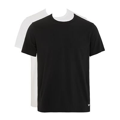 Giorgio Armani Man's Essential LOGOLABEL 2-Pack Crew Neck T-Shirt Black XXL Regular Fit, Schwarz, XXL Giorgio Armani Man's Essential LOGOLABEL 2-Pack Crew Neck T-Shirt Black XXL Regular Fit, Schwarz, XXL