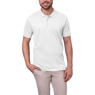 HRM Herren Luxury Stretch Polo, weiß, Gr. S I Premium Polo Shirt Herren aus 95% Baumwolle & 5% Elasthan I Basic Polohemd bis 40°C waschbar I Hochwertige & nachhaltige Herren-Bekleidung HRM Herren Luxury Stretch Polo, weiß, Gr. S I Premium Polo Shirt Herren aus 95% Baumwolle & 5% Elasthan I Basic Polohemd bis 40°C waschbar I Hochwertige & nachhaltige Herren-Bekleidung