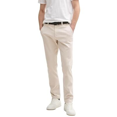 TOM TAILOR Herren Slim Fit Stretch Chino Hose mit Gürtel TOM TAILOR Herren Slim Fit Stretch Chino Hose mit Gürtel