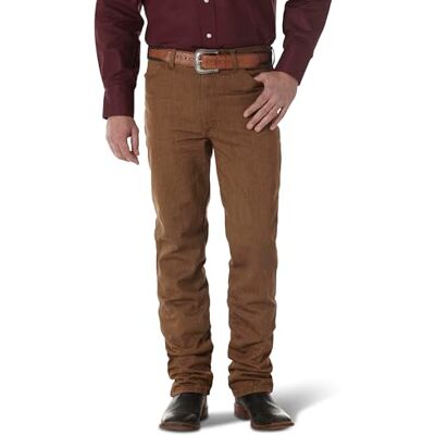 Wrangler Herren Slim Fit Cowboy-Schnitt Jeans, Black Whiskey, 32W / 34L Wrangler Herren Slim Fit Cowboy-Schnitt Jeans, Black Whiskey, 32W / 34L