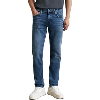 Marc O' Polo Herren Jeanshose mit Stretch-Anteil Shaped Fit, Blau (Retro Blue Wash), W40/L32 Marc O' Polo Herren Jeanshose mit Stretch-Anteil Shaped Fit, Blau (Retro Blue Wash), W40/L32